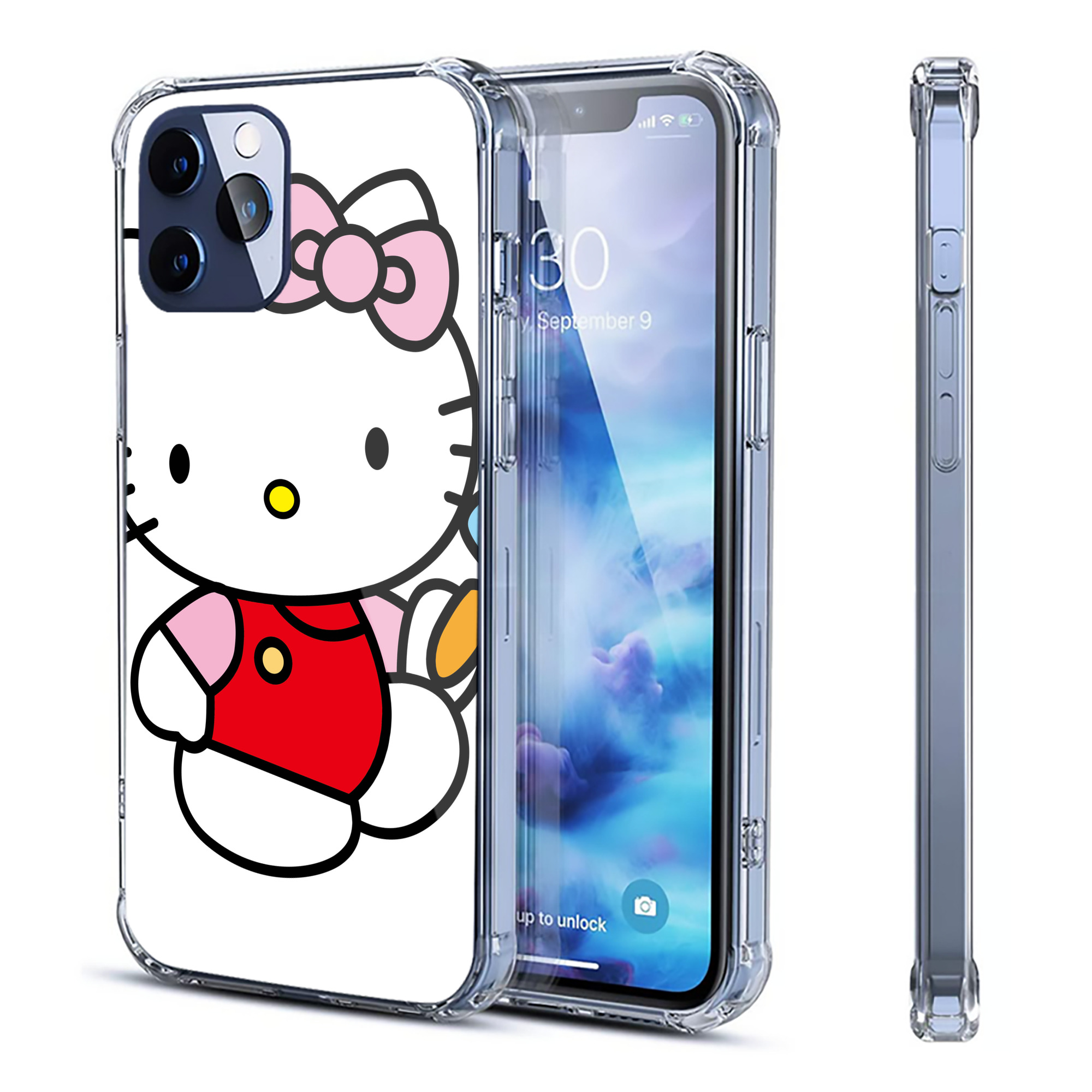 （画像用） Hello Kitty ハローキティ 【iPhone 12シリーズ対応】透明スマホケース（クリアソフトケース）